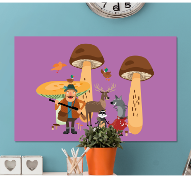 Canvas schilderij dieren bosavontuur crew - TenStickers