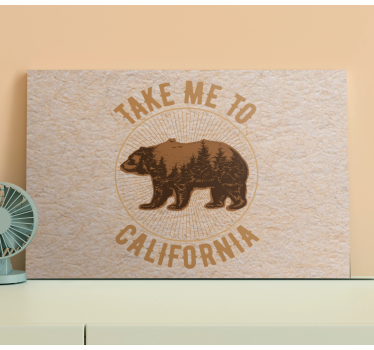 Canvas schilderij dieren california beer symbool - TenStickers