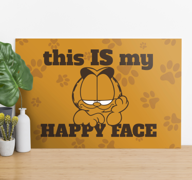 Canvas schilderij dieren gelukkige kat expressie - TenStickers