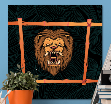 Canvas schilderij dieren majestueus leeuwenkop - TenStickers
