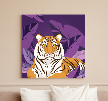 Canvas schilderij dieren majestueus tijgerportret - TenStickers