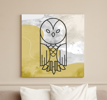 Canvas schilderij dieren minimalistische uil silhouet - TenStickers