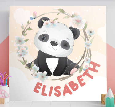 Canvas schilderij dieren schattig panda ontwerp - TenStickers