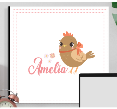 Canvas schilderij dieren schattig vogel karakter - TenStickers