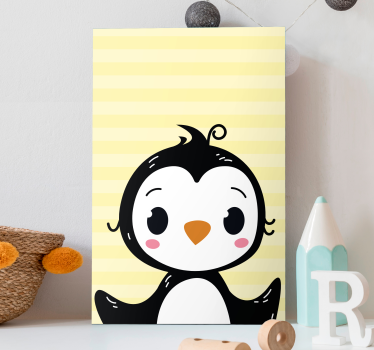 Canvas schilderij dieren schattige pinguïn figurant - TenStickers