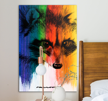 Canvas schilderij dieren vrolijk vosportret - TenStickers
