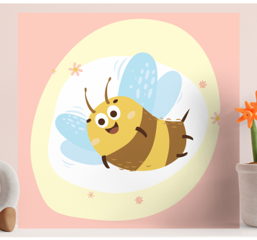 Canvas schilderij dieren vrolijke bij karakter - TenStickers