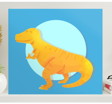 Canvas schilderij dinosaurus vrolijke t-rex - TenStickers