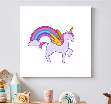 Canvas schilderij eenhoorn magische eenhoorn fantasie - TenStickers