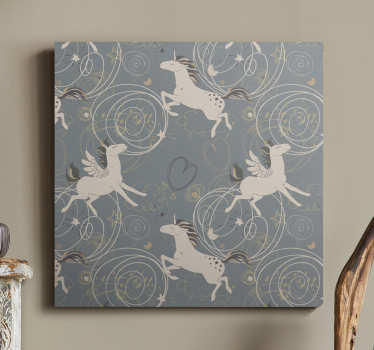 Canvas schilderij eenhoorn magische gevleugelde wezens - TenStickers