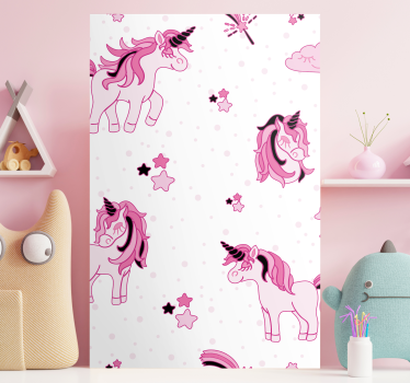 Canvas schilderij eenhoorn schattige patronen - TenStickers