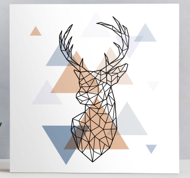 Canvas schilderij herten angular stag head - TenStickers