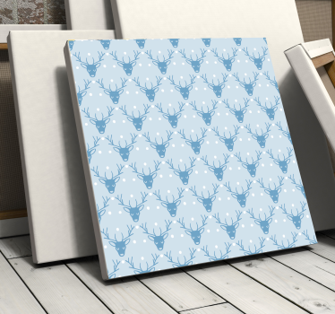 Canvas schilderij herten winter hertenspatroon - TenStickers