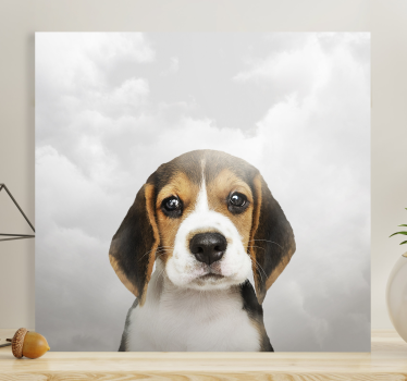 Canvas schilderij hond beagle portret - TenStickers