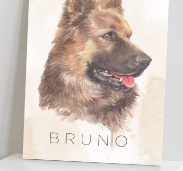 Canvas schilderij hond duitse herder portret - TenStickers