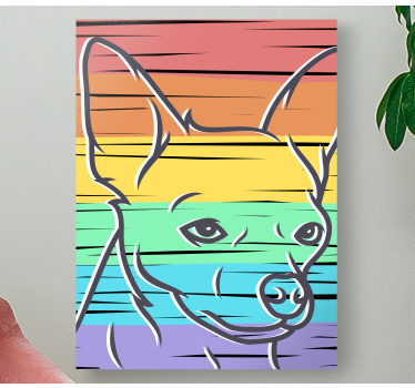 Canvas schilderij hond gestileerd hondenportret - TenStickers