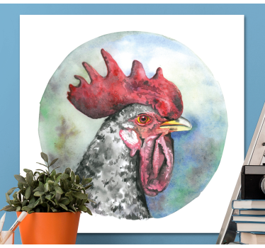 Canvas schilderij vogels haan portret - TenStickers