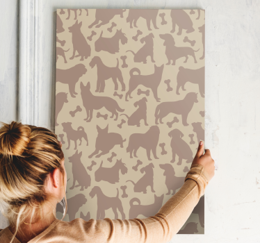 Canvas schilderij hond speelse hondentekeningen - TenStickers