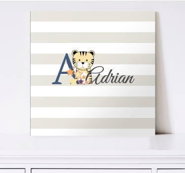 Canvas schilderij kat adrian tijger karakter - TenStickers