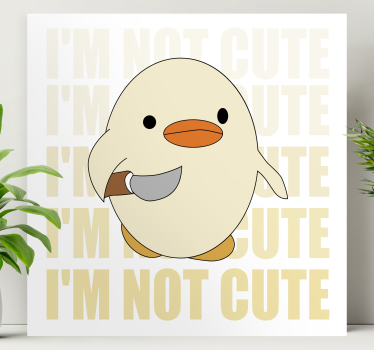 Canvas schilderij kat schattig eendje karakter - TenStickers