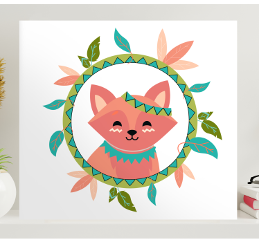 Canvas schilderij kat schattig vosportret - TenStickers