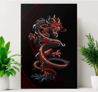 Canvas schilderij libellen majestueus draakontwerp - TenStickers