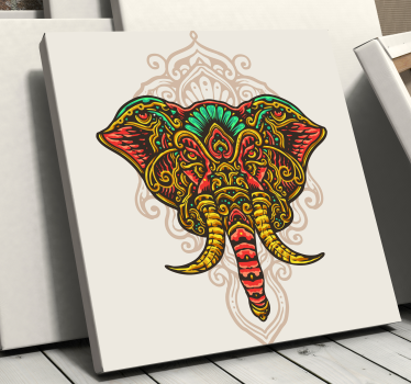 Canvas schilderij olifant gedetailleerd motief - TenStickers