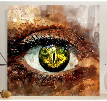 Canvas schilderij olifant mystieke oogvangst - TenStickers
