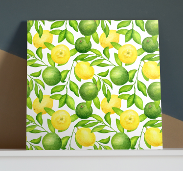 Canvas schilderij stilleven en fruit Citroenen en limoenen - TenStickers