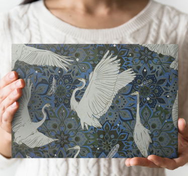 Canvas schilderij vis elegante kraanvogels dans - TenStickers