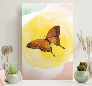 Canvas schilderij vlinder elegant vlinderontwerp - TenStickers