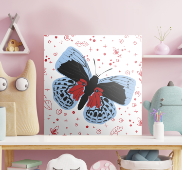 Canvas schilderij vlinder fel vlinder ontwerp - TenStickers