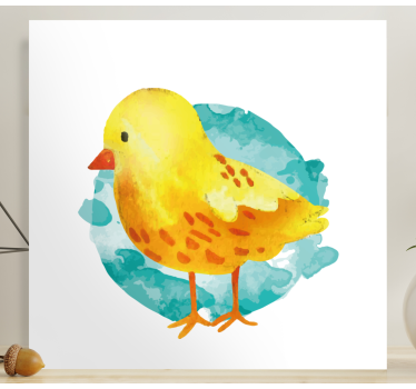 Canvas schilderij vogels charmante gele kriel - TenStickers