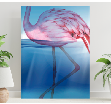 Canvas schilderij vogels elegante flamingo pose - TenStickers