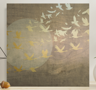 Canvas schilderij vogels groep van vogels - TenStickers