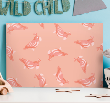 Canvas schilderij vogels schattige vogelpatronen - TenStickers