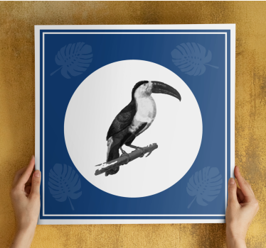 Canvas schilderij vogels toekan op tak - TenStickers