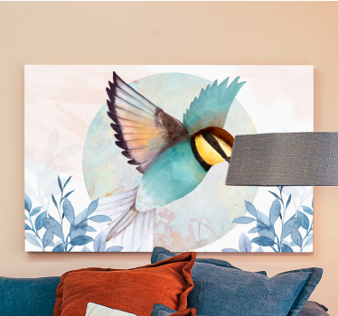 Canvas schilderij vogels vliegende blauwe vogel scene - TenStickers