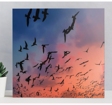 Canvas schilderij vogels vogels in een vlucht - TenStickers