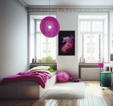 Galaxy Eenhoorn Canvas schilderij eenhoorn - TenStickers