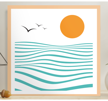 Geometrische canvas zee abstracte kunst - TenStickers