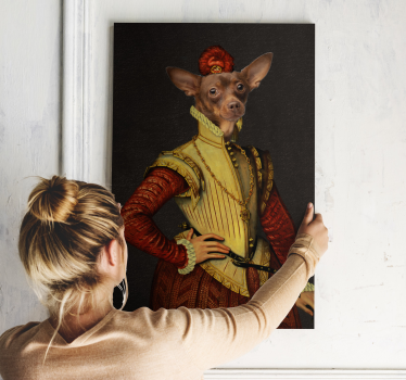 Canvas schilderij aristocratische hond - TenStickers