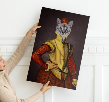 Aanpasbare schilderij aristocratische kat - TenStickers