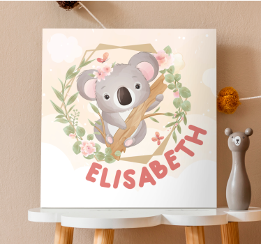 Gepersonaliseerde koala Canvas schilderij dieren - TenStickers