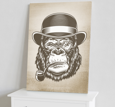 Heerlijke gorilla Canvas schilderij dieren - TenStickers