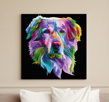 Levendig hondenportret Canvas schilderij hond - TenStickers