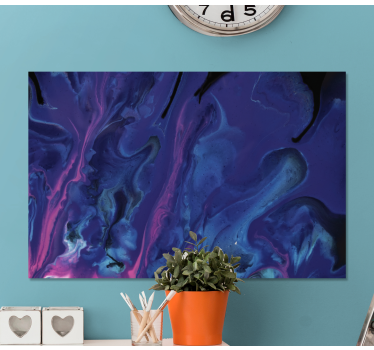 Modern canvas schilderij Paars en blauw verloop - TenStickers