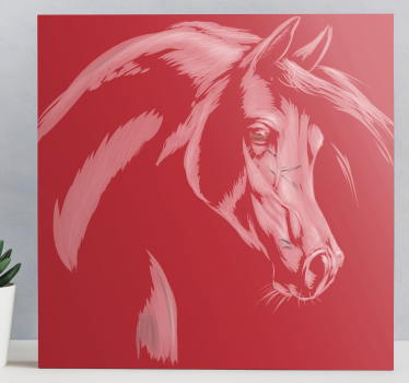 Paarden schilderij op canvas elegant paardenportret - TenStickers