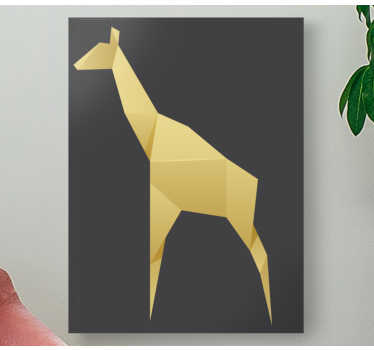 Paarden schilderij op canvas elegante giraffe silhouet - TenStickers