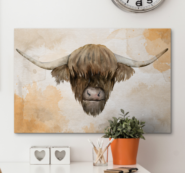 Portret van hooglandvee Canvas schilderij dieren - TenStickers